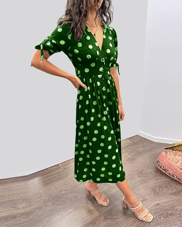 Stilla | Polka Dots V-hals Kjole