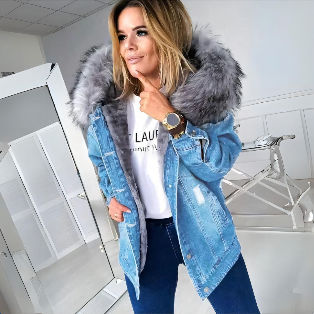 Stilla | Jeansjakke Med Varm Foder