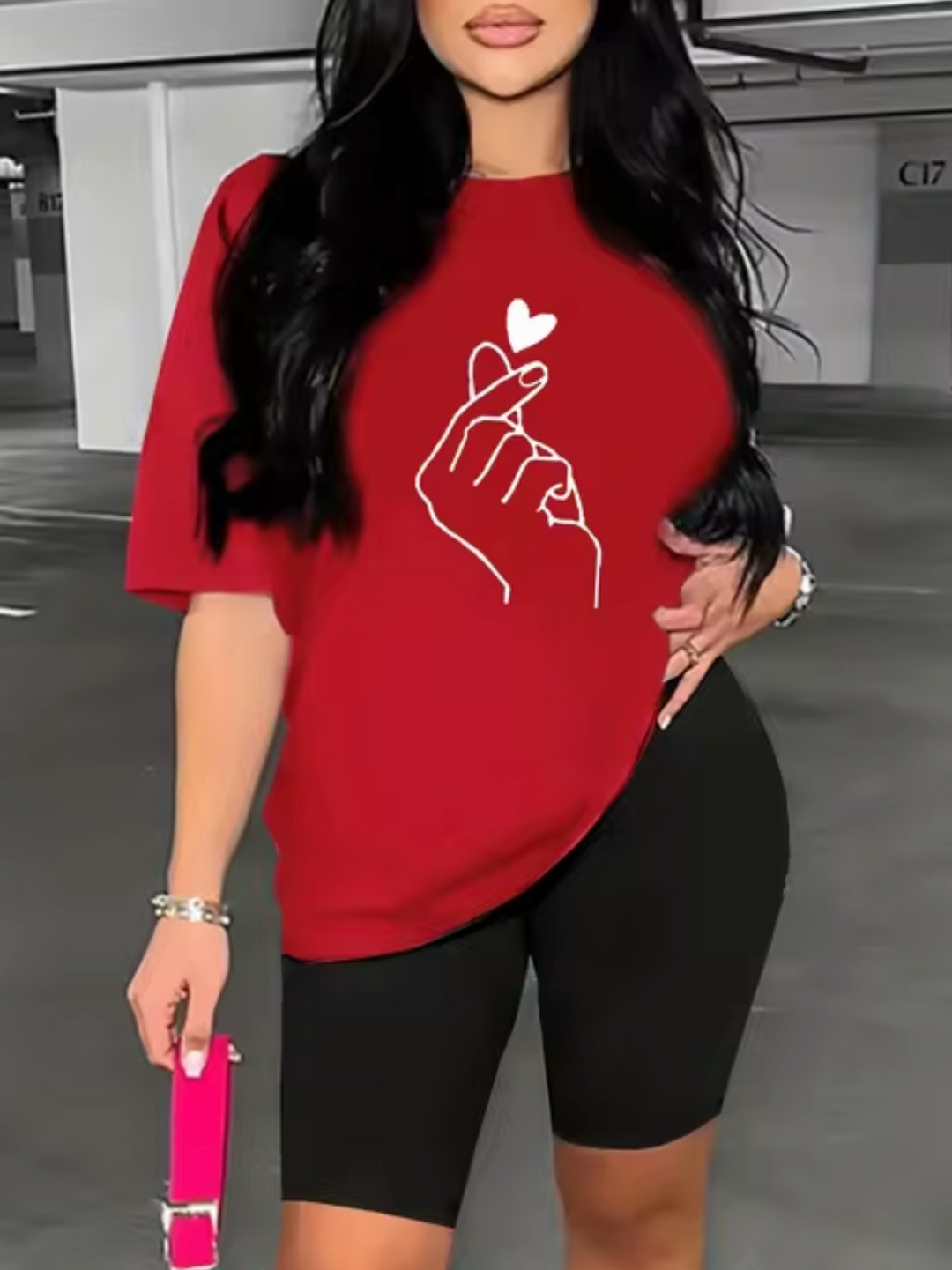 Stilla | T-shirt med farverig tryk