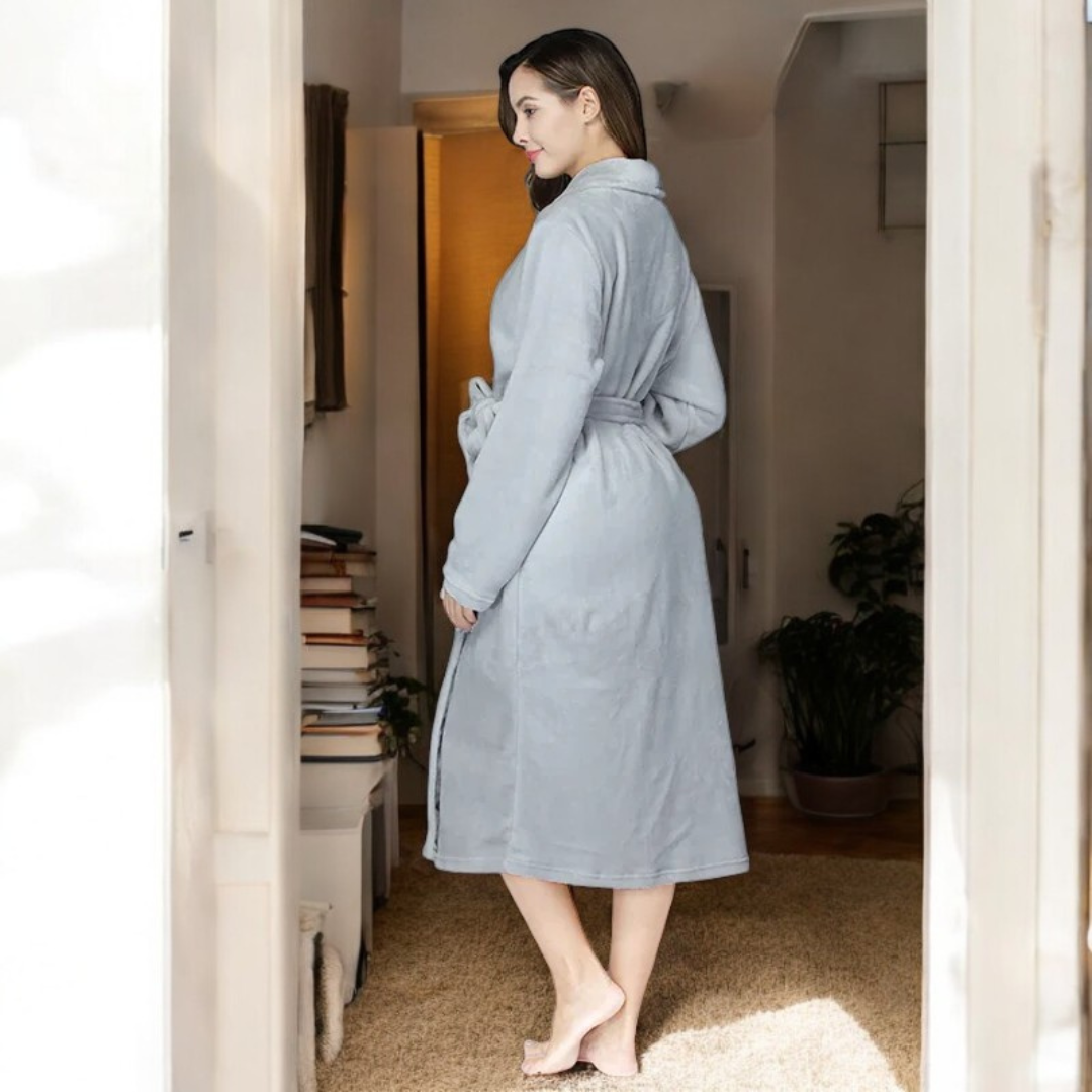 Stilla | Fleece-badekåbe med lommer