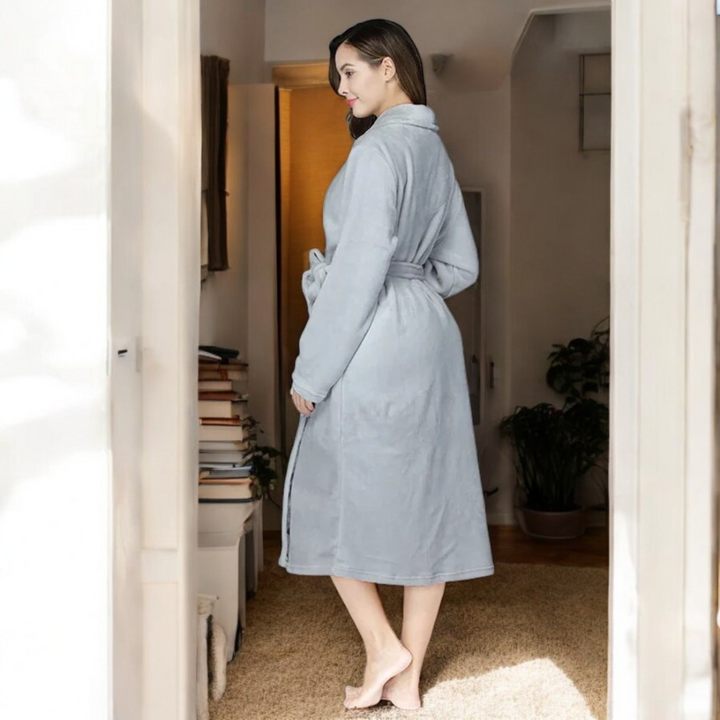 Stilla | Fleece-badekåbe med lommer