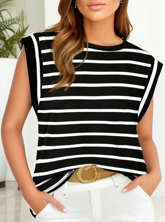 Stilla | Stribet Dame T-shirt