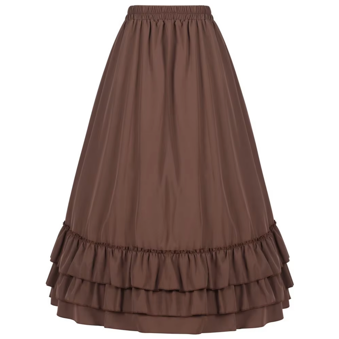 Stilla | Vintage Maxi Skørt Med Rynker
