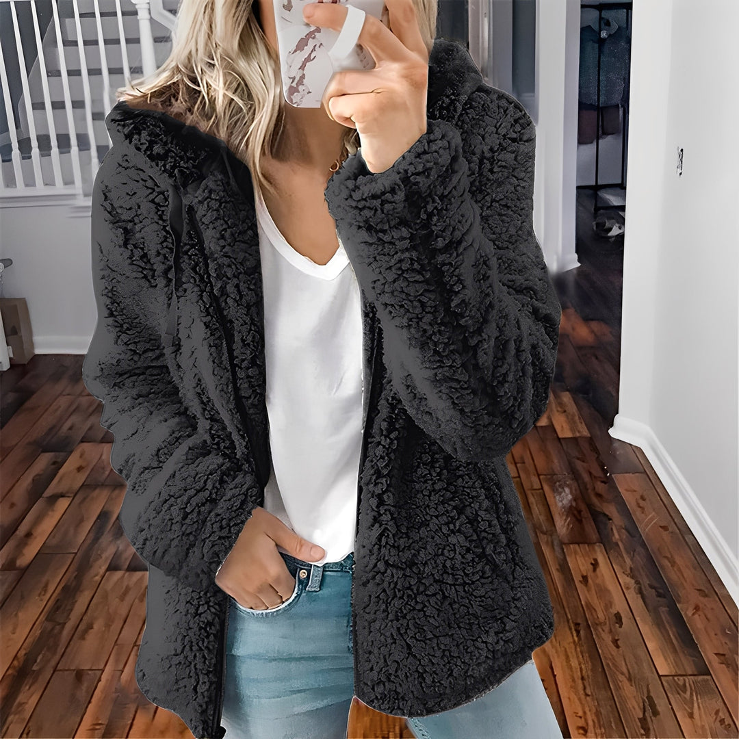 Stilla | Dame Hoodie Uldjakke til Varme