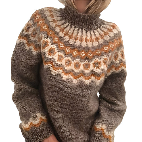 Stilla | Damensweater med Rullekrave Lavet Af Strik