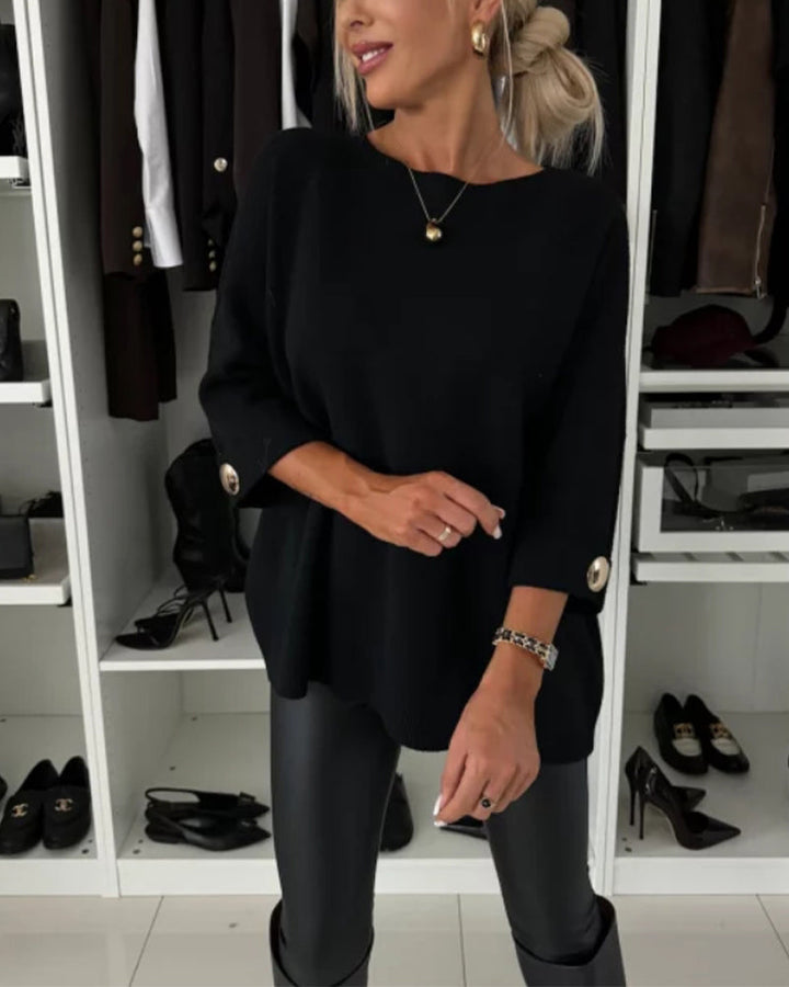 Stilla | Pullover med knapliste til alsidige looks