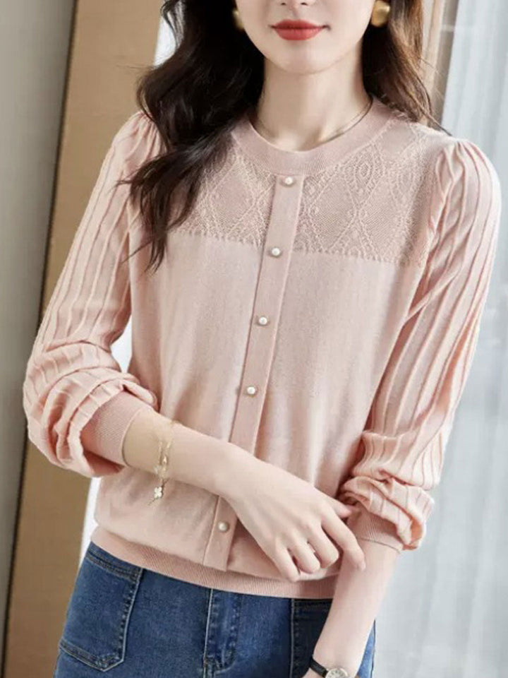 Stilla | Bluse Langærmet Rund Hals Bluse