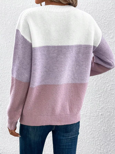 Stilla | Elegant Trefarvet Pullover