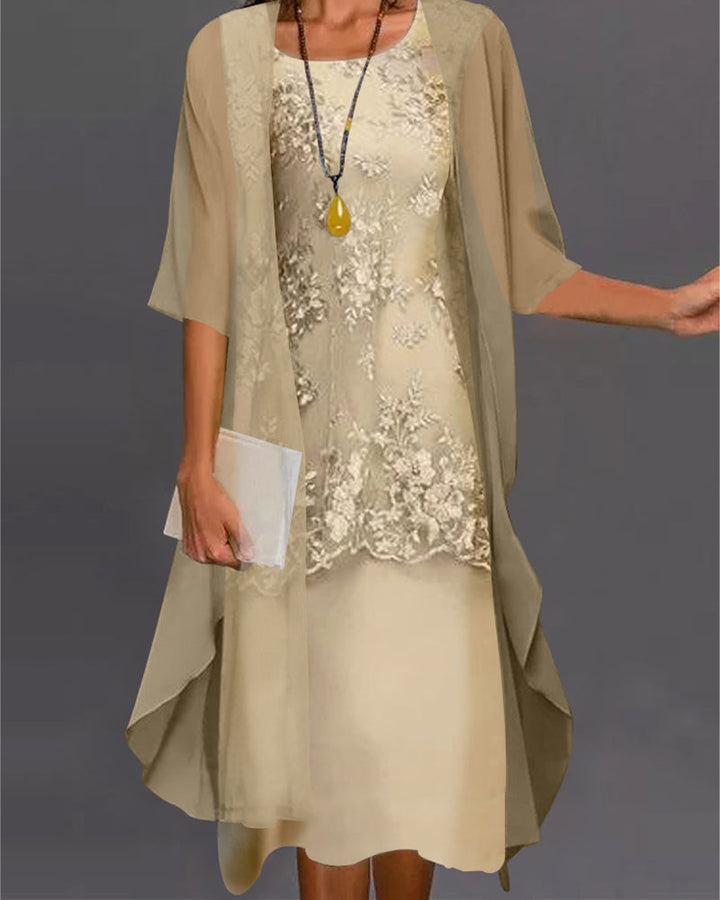 Stilla | Elegant chiffon kjole i to dele til kvinder