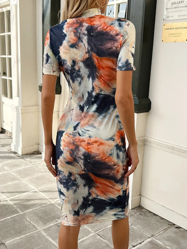 Stilla | Årgang Tie Dye Bodycon Kjole