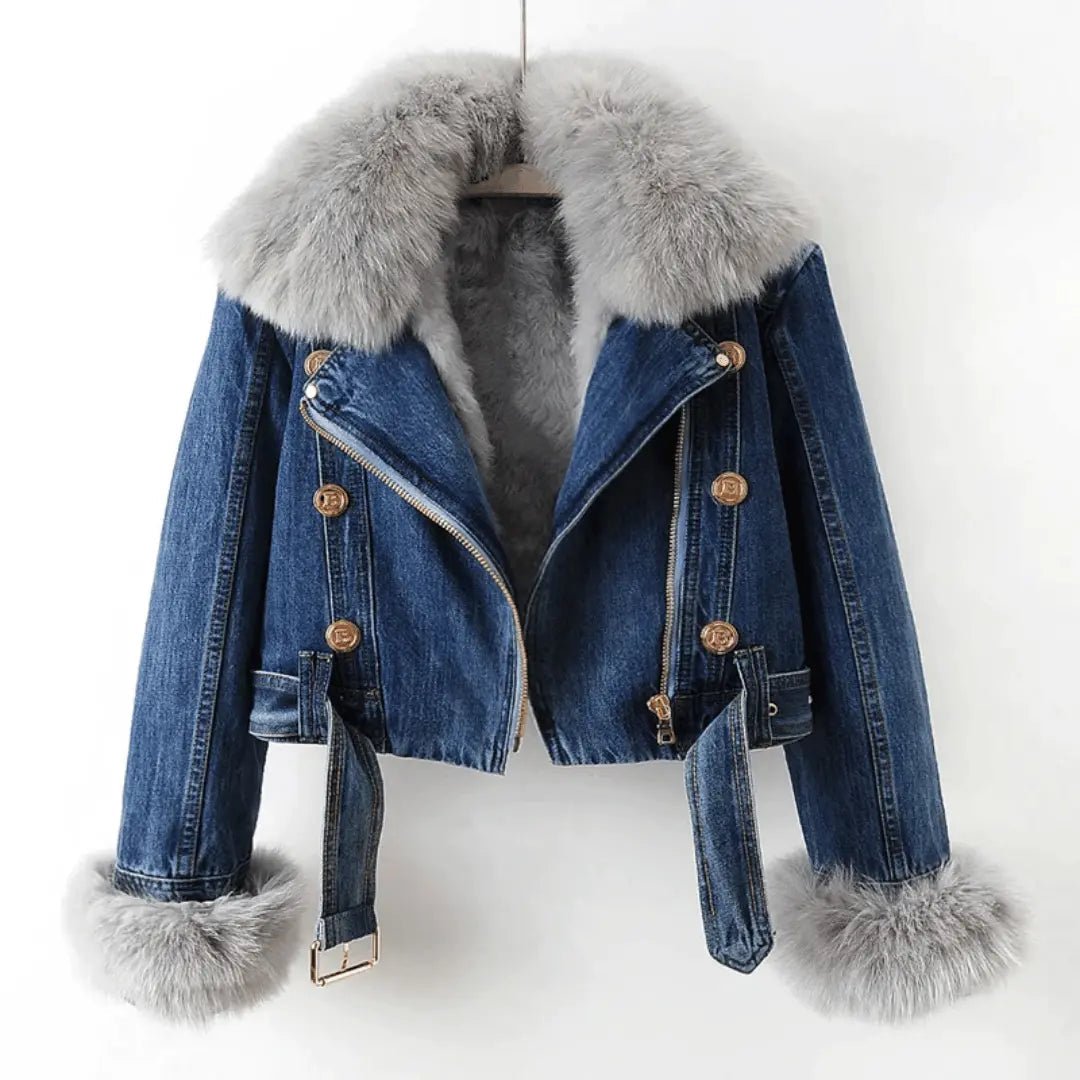 Stilla | Urban Elegance Denim & Pelsjakke