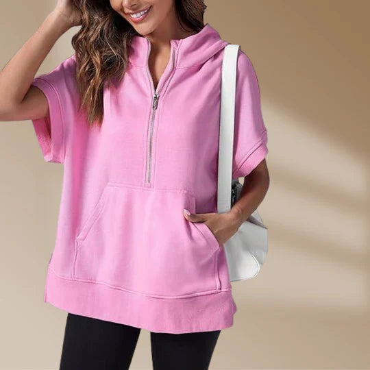 Stilla | Dame Sweatshirt med Halv Lynlås