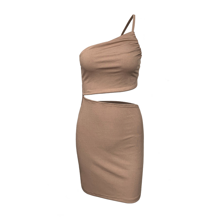 Stilla | Bodycon Mokkakjole Med En Skulder