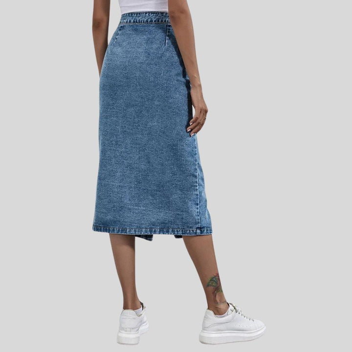 Stilla | Midi Skørt Chic lavet af Jeans