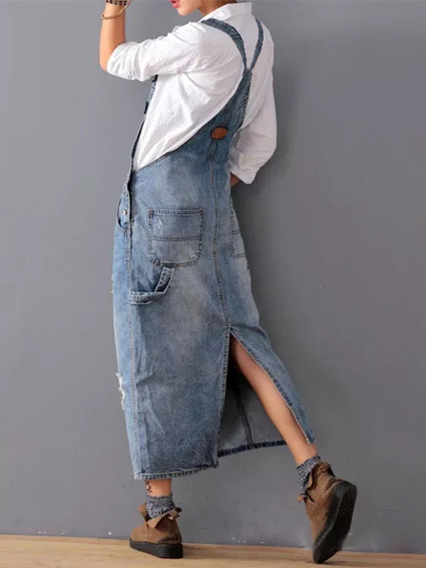 Stilla | Sædvanligt Denim-forlængerskørt