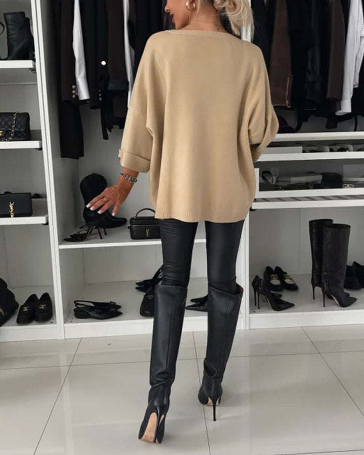 Stilla | Pullover med knapliste til alsidige looks
