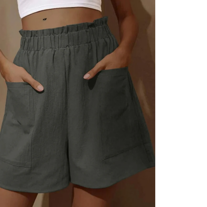 Stilla | Shorts I Bomuld Og Linned Med Høj Talje