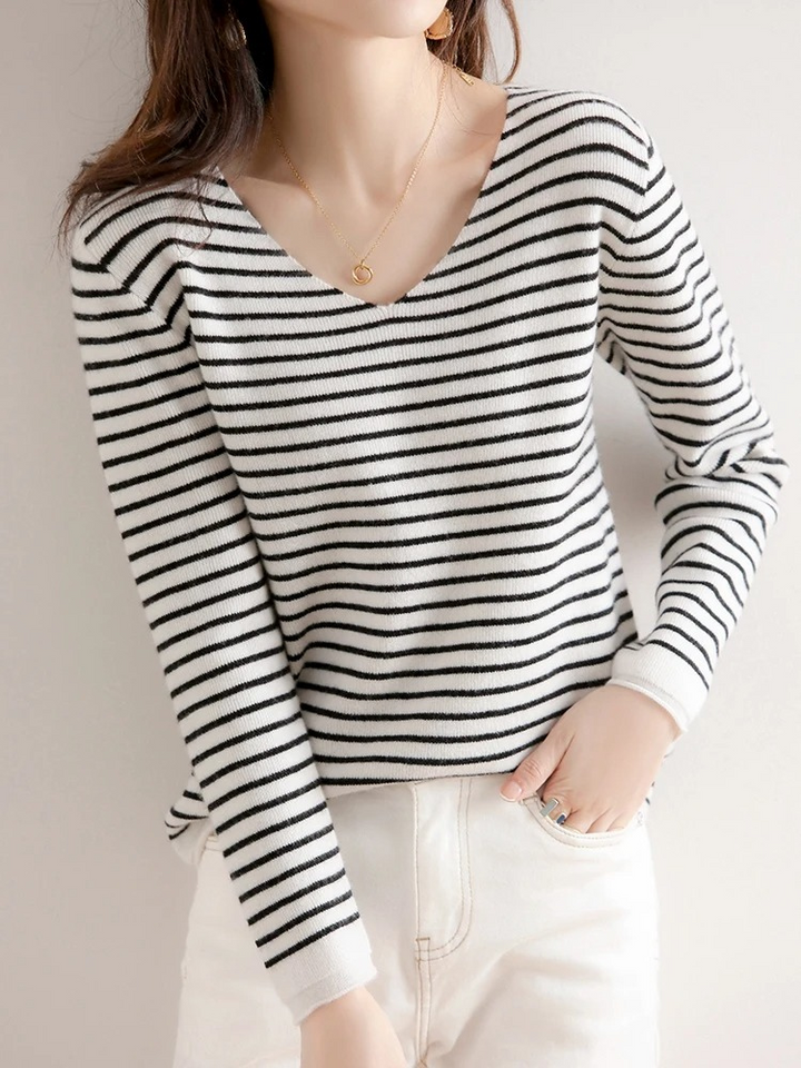 Stilla | Dame Pullover Stribet Casual