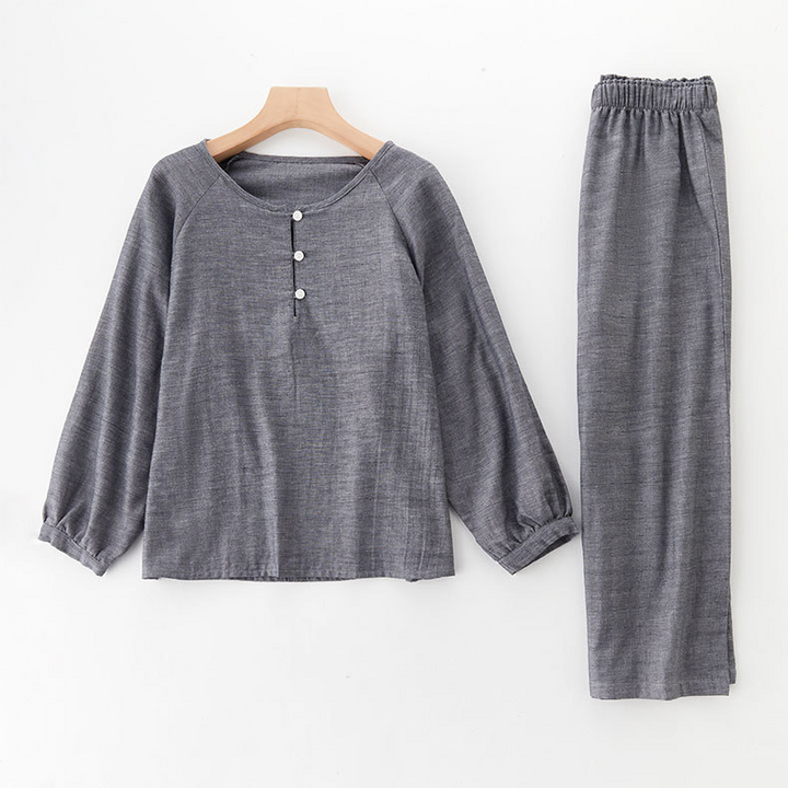 Stilla | Dame T-shirt Og Buksesæt Denim Stil Dobbelt Lag Mesh