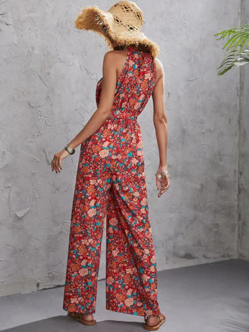 Stilla | Blomstret Halter Overall