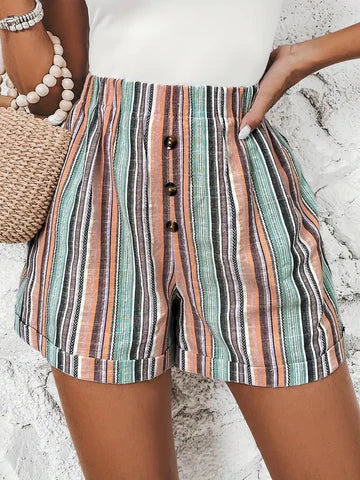 Stilla | Shorts Med Kontrasterende Striber