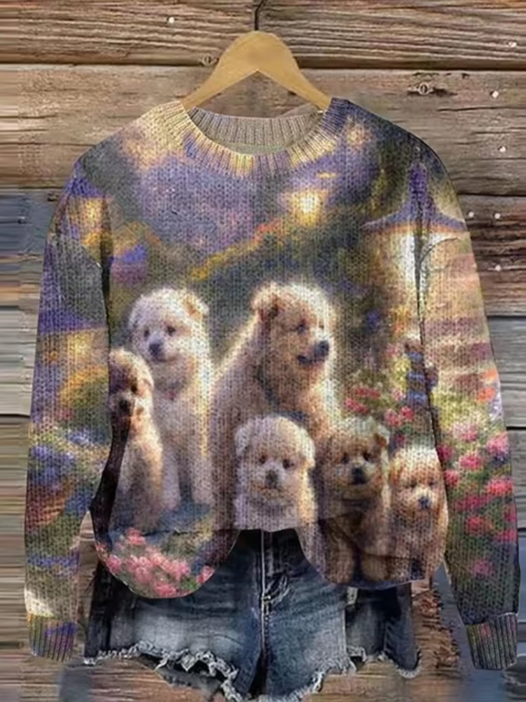 Stilla | Strikpullover Med Print
