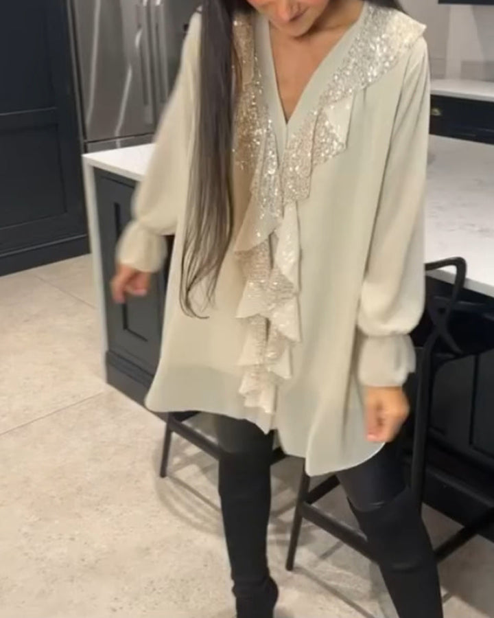 Stilla | Elegant Bluse Med Rynker
