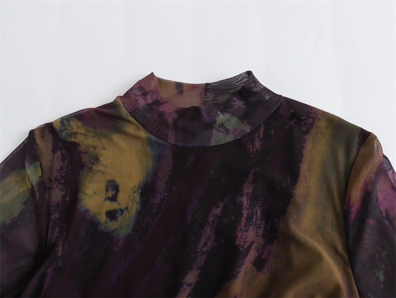 Stilla | Lang Kjole Med Graffiti Print