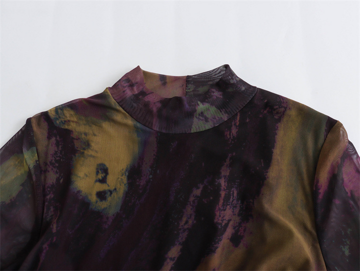 Stilla | Lang Kjole Med Graffiti Print