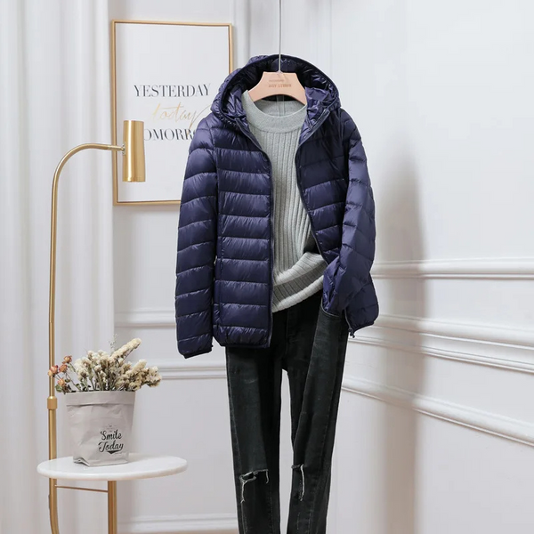 Stilla | Let puffervindjakke Hætte lynlås fritidsbeklædning