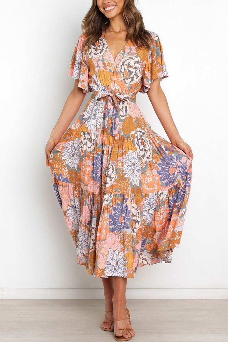Stilla | Sunshine Grace Floral Midi Kjole