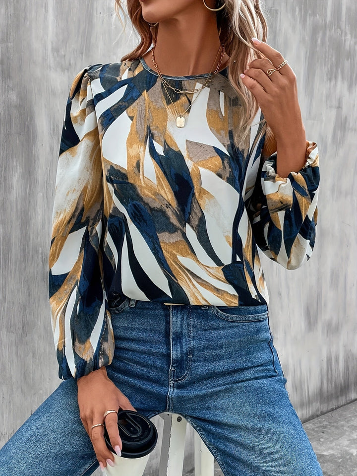 Stilla | Bluse Med Blomsterprint Og Lanterneærmer
