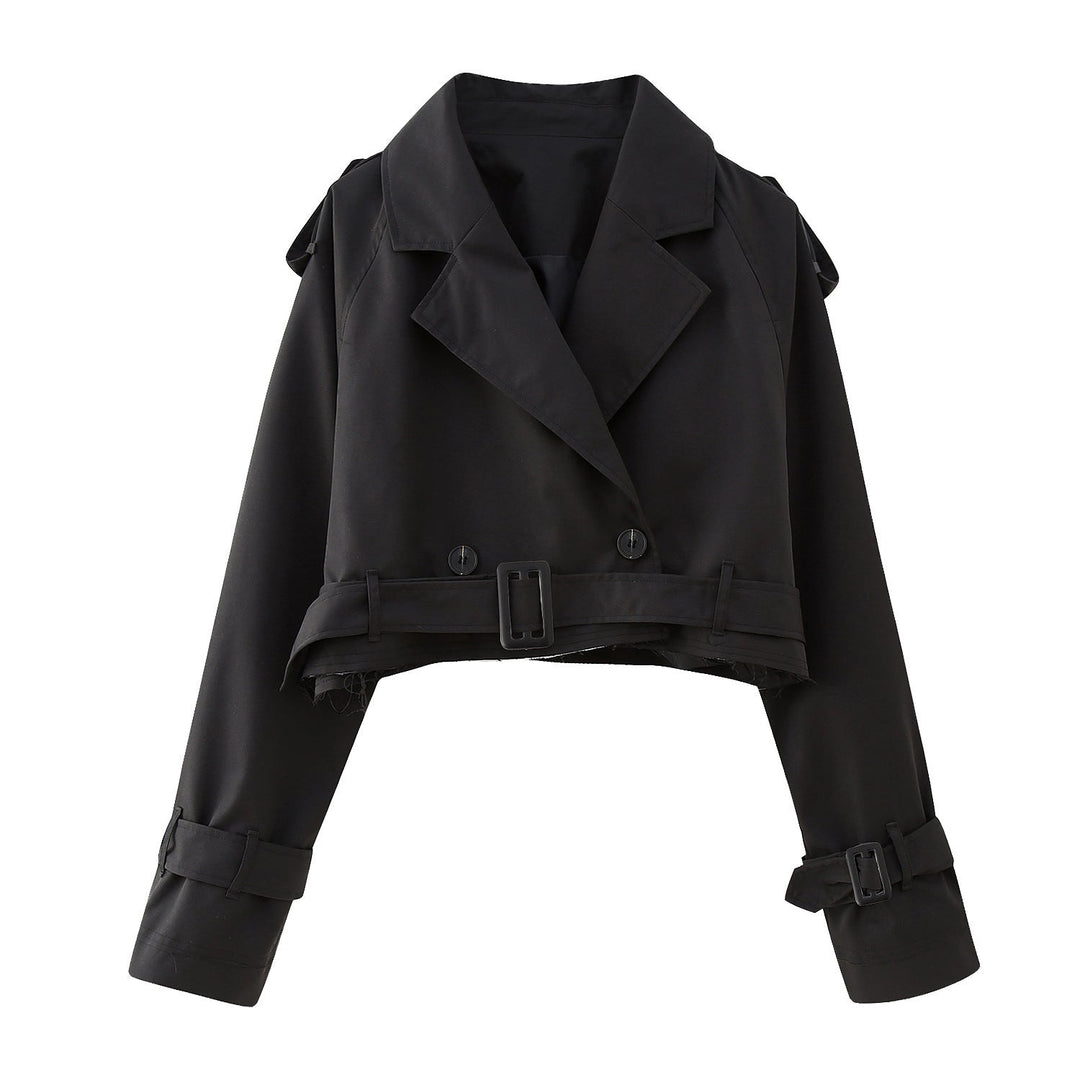 Stilla | Stilfuld kort trenchcoat - Elegant bælte-design