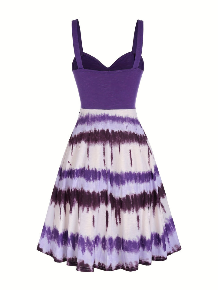 Stilla | Kjole Med Tie Dye Print