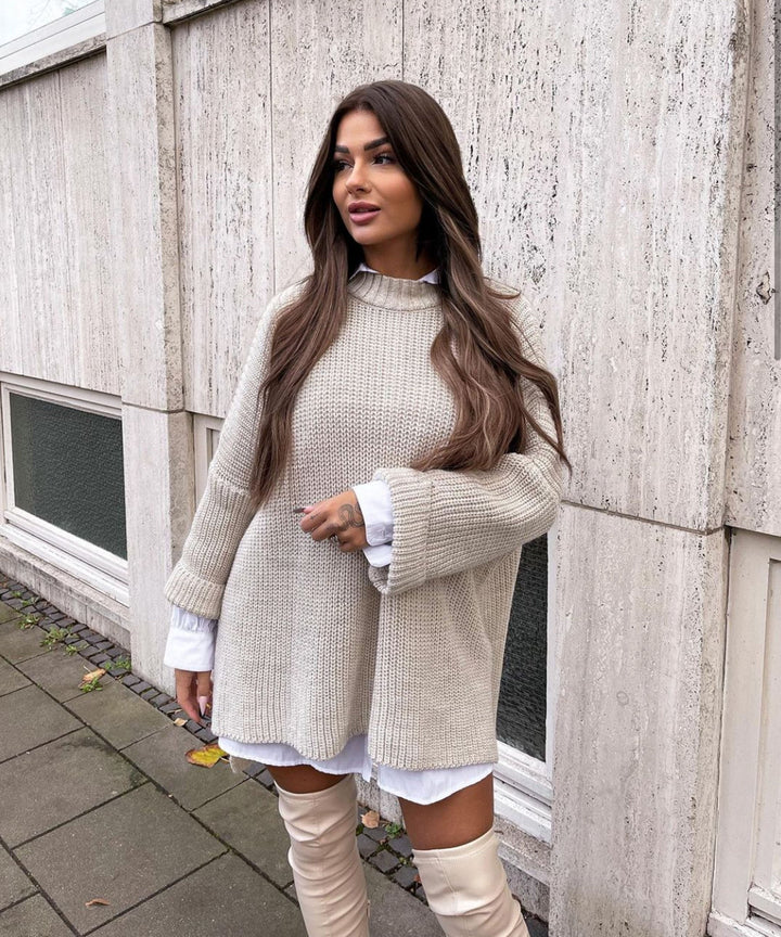 Stilla | Cozy Oversized Strik Sweater I Blød Beige