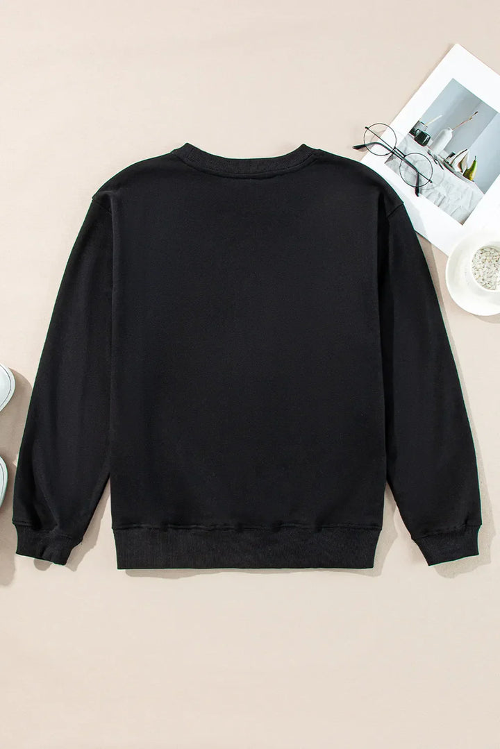 Stilla | Langærmet T-shirt med Grafisk Mønster og Rund Halsudskæring