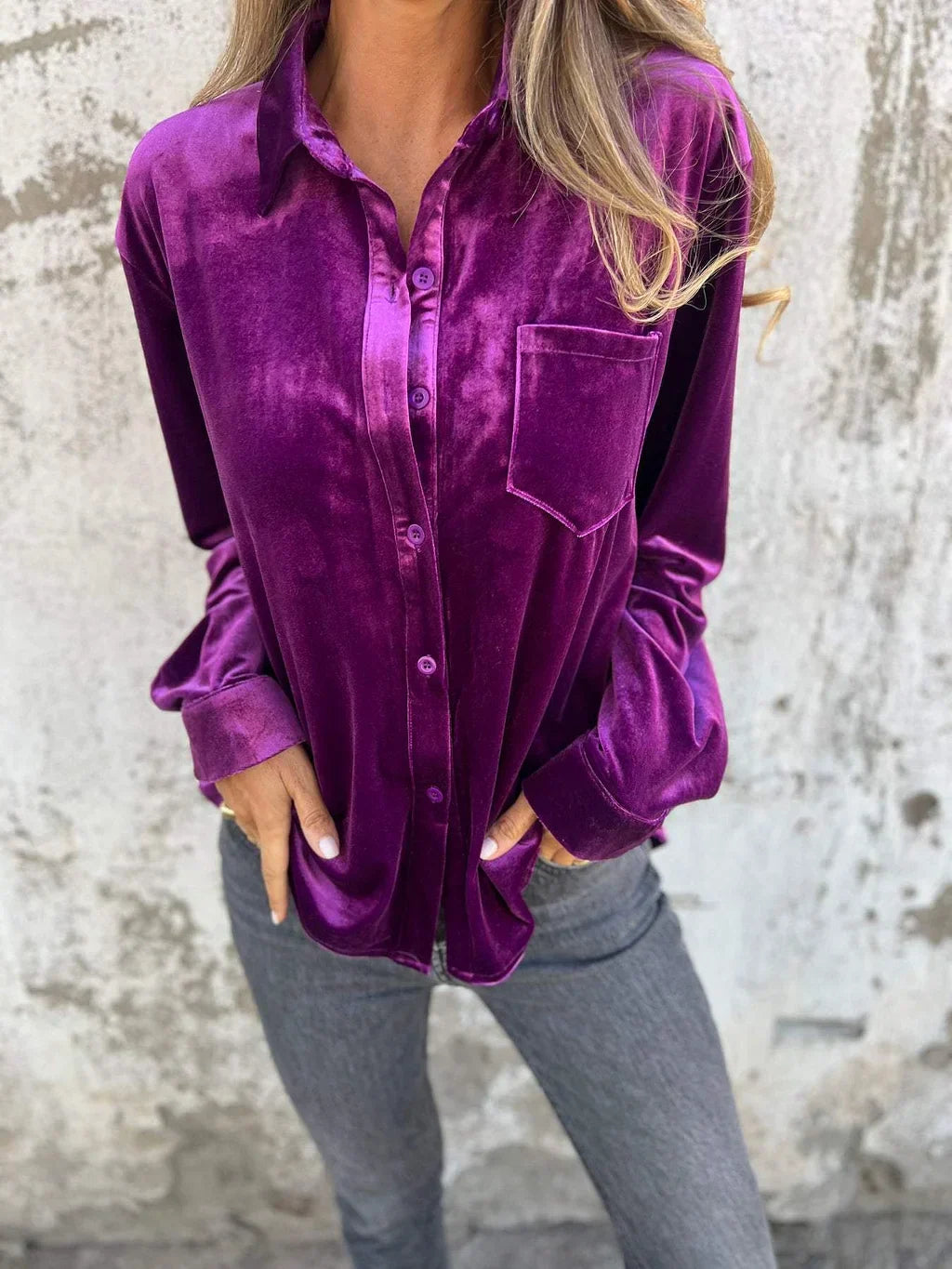 Stilla | Vintage Velvet Skjorte Tendencias Velvet