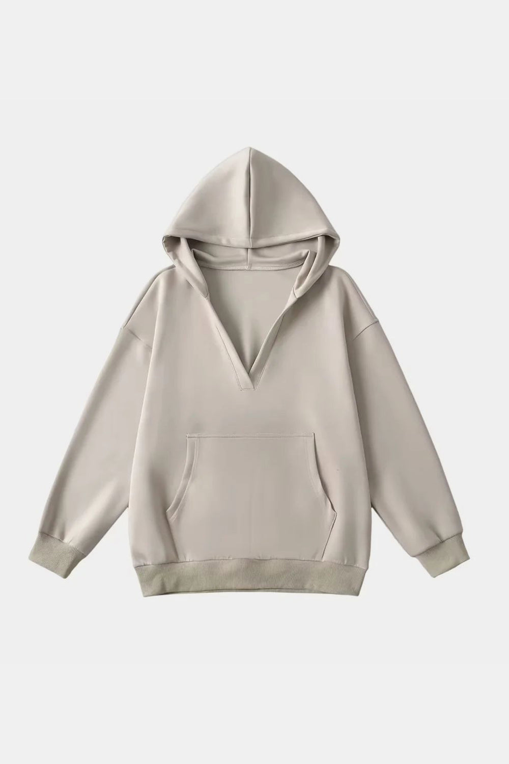 Stilla | Basic Bae Air Scuba Hættepullover Med Lange Ærmer og Kængurulomme