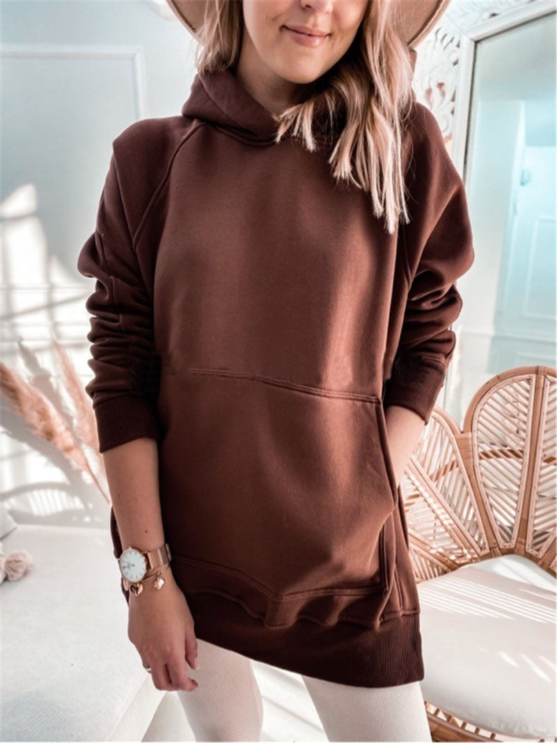 Stilla | Bred Sweatshirt, Ensfarvet, Tyk