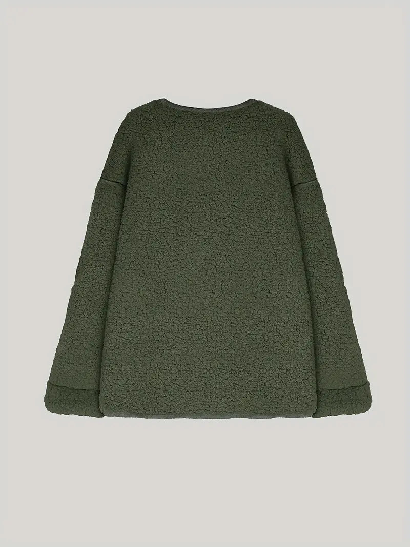 Stilla | L fluffy teddyjakke