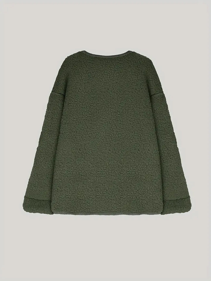 Stilla | L fluffy teddyjakke