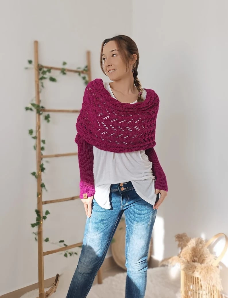 Stilla | Strikscarf med fletmønster