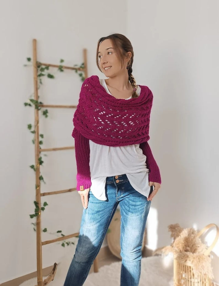 Stilla | Strikscarf med fletmønster