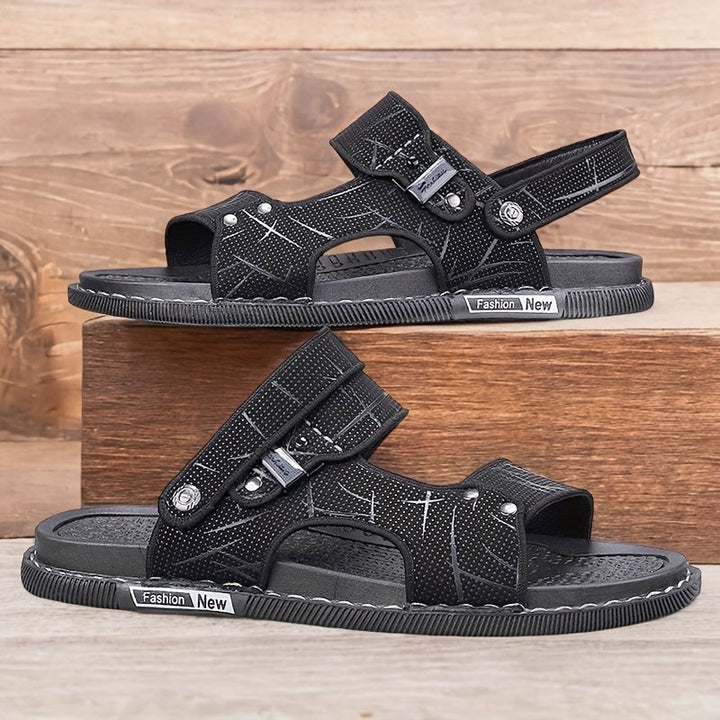 Stilla | Herren Lette Sandaler Åndbare Slip on Strandklip Med Gummisål