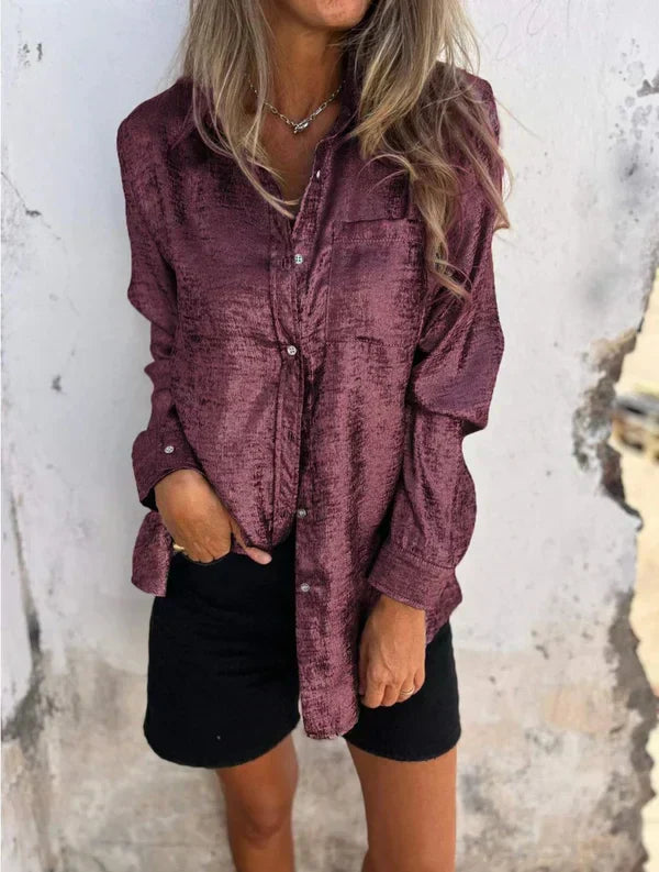 Stilla | Skjorte bluse Wildleder Optik