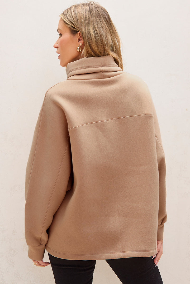 Stilla | Pullover Med Rullekrave Og Snøre Samt Ærmer