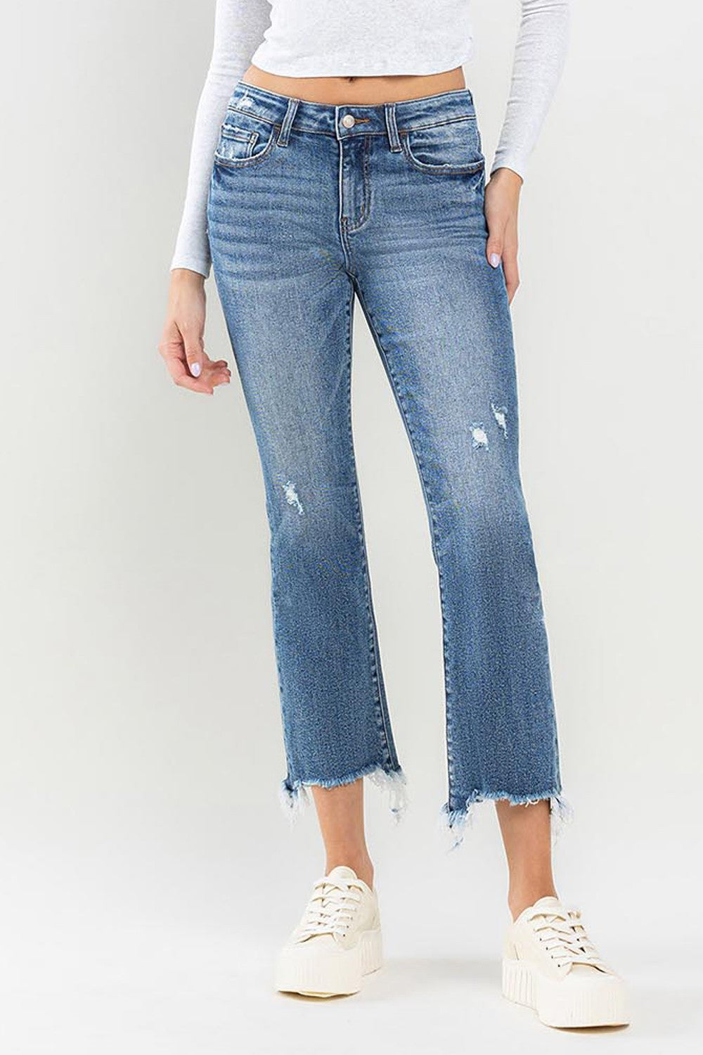 Stilla | Mellemhøj Slidser Hæm Jeans