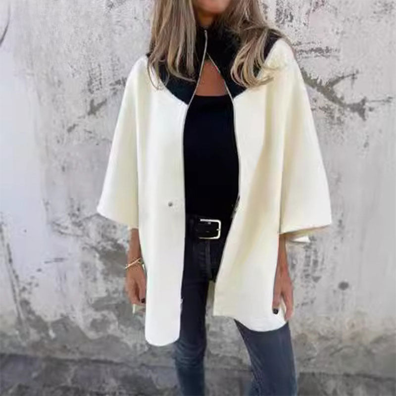 Stilla | Stilfuld To-Farvet Lang Jakke til Elegante Lag-På-Lag Looks