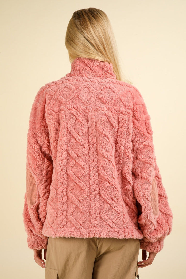 Stilla | Sweatshirt Med Halv Lynlås Af Blødt, Krøllet Fleece