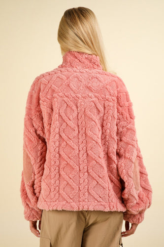 Stilla | Sweatshirt Med Halv Lynlås Af Blødt, Krøllet Fleece